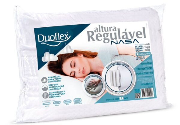 Travesseiro Duoflex Altura Regulavel Nasa